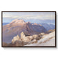 Hoher Göll from Watzmann-Hocheck, 1919 by Edward Theodore Compton in a walnut floater framed canvas wall art display.