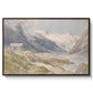 Shepherds (Pasterze), c. 1921 by Edward Theodore Compton in a walnut floater framed canvas wall art display.