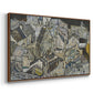 Angled view of Mödling II, 1918 by Egon Schiele in a walnut floater framed canvas.