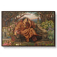 A Soul in Hell, c. 1901-1902 by Evelyn De Morgan in a walnut floater framed canvas wall art display.