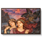 The Vision, 1914 by Evelyn De Morgan in a walnut floater framed canvas wall art display.