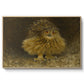 An Eagle Owl (Berguv), 1905 by Bruno Liljefors in a natural wood floater framed canvas wall art display.