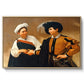 The Fortune Teller (Capitoline Version), c. 1599 by Caravaggio in a natural wood floater framed canvas wall art display.