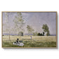 Summer (L'ete), 1874 by Claude Monet in a natural wood floater framed canvas wall art display.