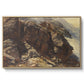 High Mountain Study, c. 1870 by Edward Theodore Compton in a natural wood floater framed canvas wall art display.