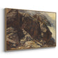 Angled view of High Mountain Study, c. 1870 by Edward Theodore Compton in a natural wood floater framed canvas.