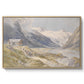 Shepherds (Pasterze), c. 1921 by Edward Theodore Compton in a natural wood floater framed canvas wall art display.