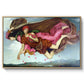 Night and Sleep, 1878 by Evelyn De Morgan in a natural wood floater framed canvas wall art display.