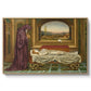 The Wandering Jew: Whom the Gods Love Die Young, 1888 by Evelyn De Morgan in a natural wood floater framed canvas wall art display.