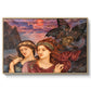 The Vision, 1914 by Evelyn De Morgan in a natural wood floater framed canvas wall art display.