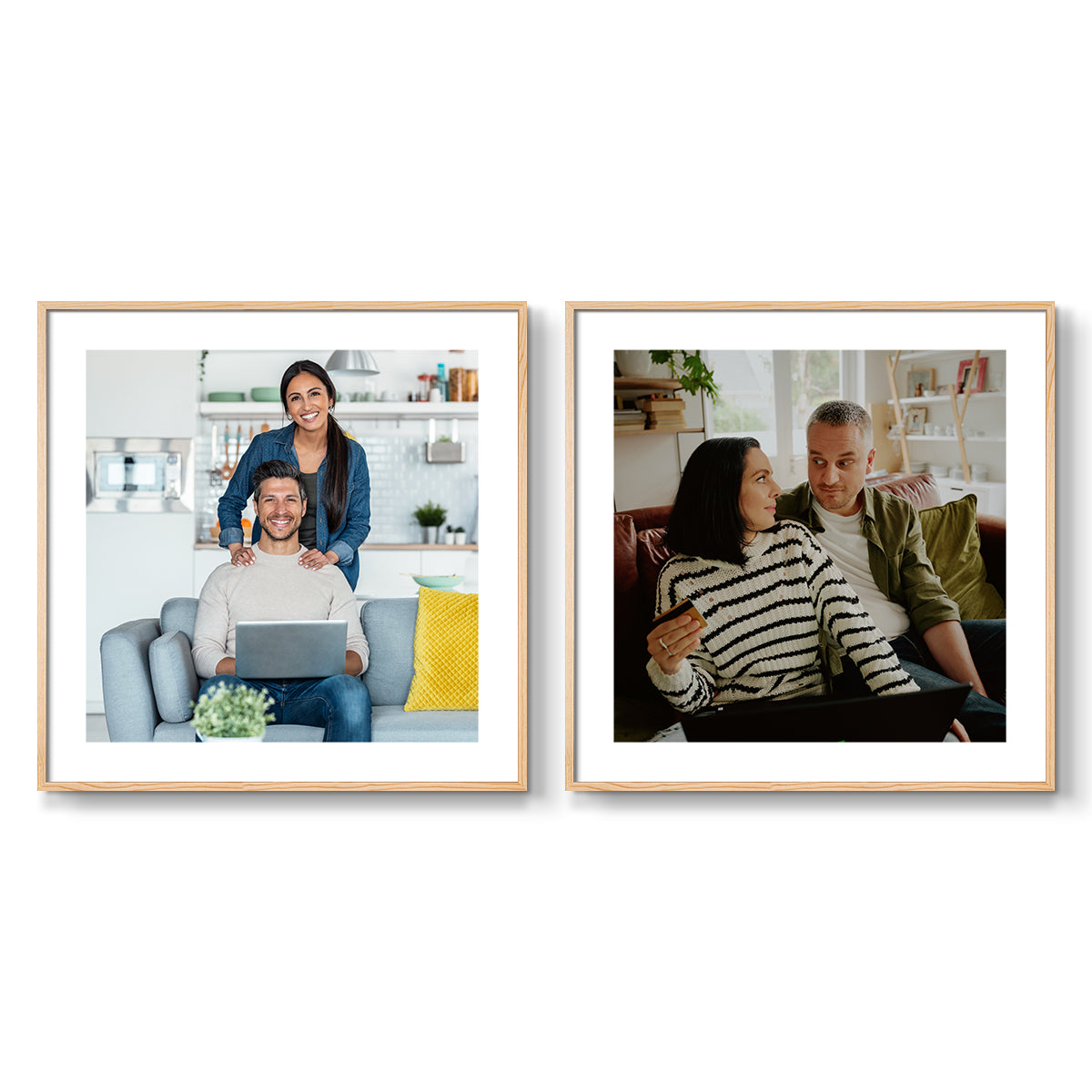 Set of 2 Restickable Custom Framed Photos - 24" x 24"