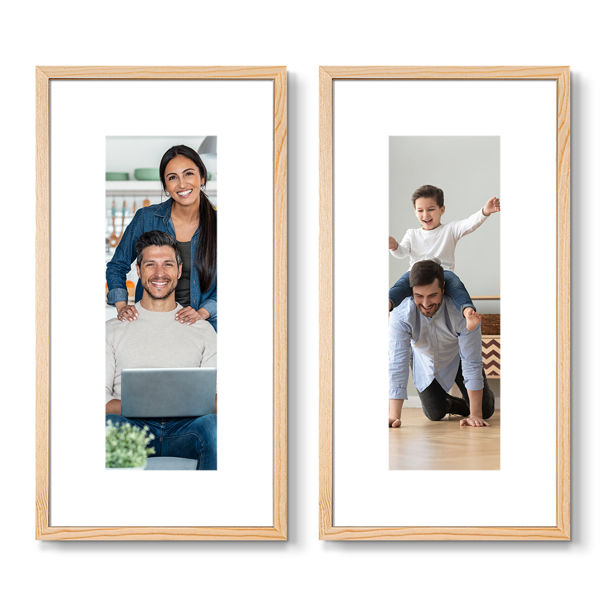 Set of 2 Restickable Custom Framed Photos - 8" x 16"