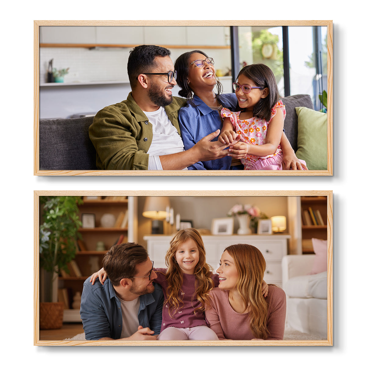 Set of 2 Restickable Custom Framed Photos - 24" x 12"