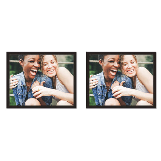 Set of 2 Restickable Custom Framed Photos - 10" x 8"