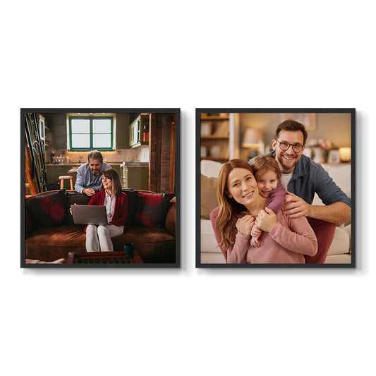 Set of 2 Restickable Custom Framed Photos - 16" x 16"