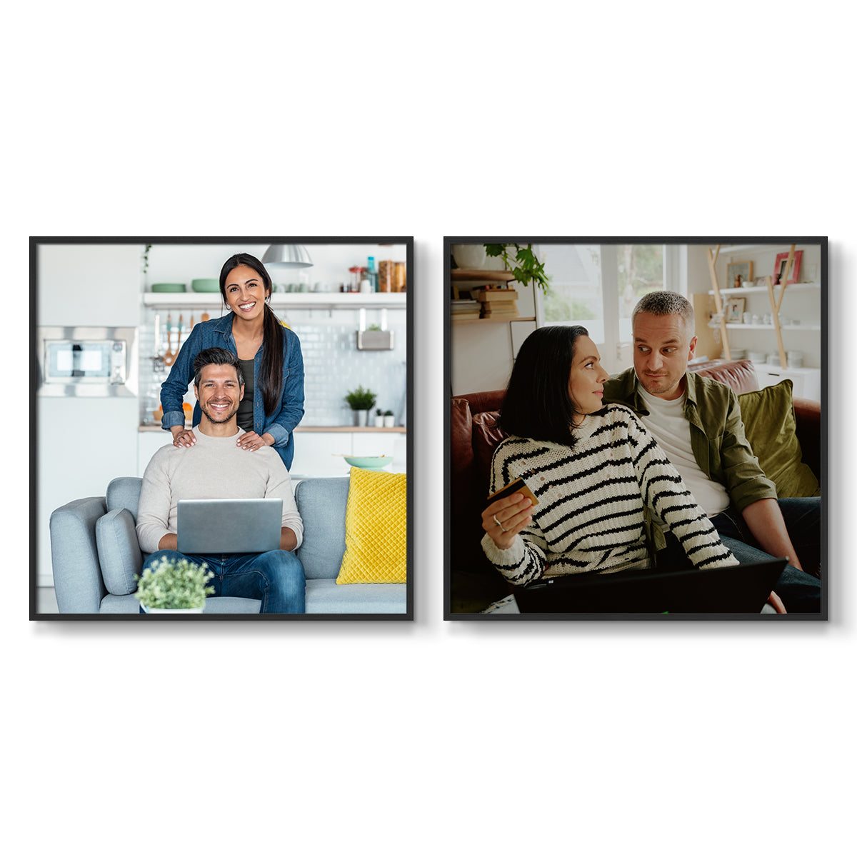 Set of 2 Restickable Custom Framed Photos - 24" x 24"