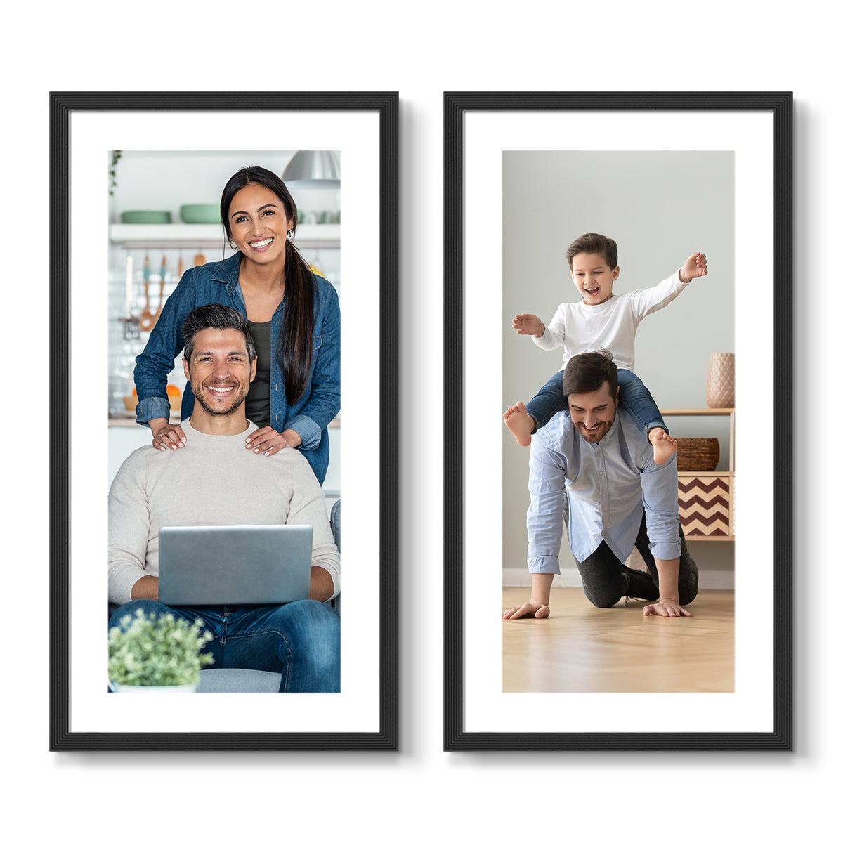 Set of 2 Restickable Custom Framed Photos - 8" x 16"