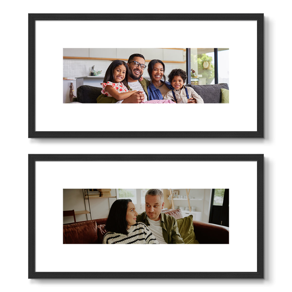 Set of 2 Restickable Custom Framed Photos - 16" x 8"