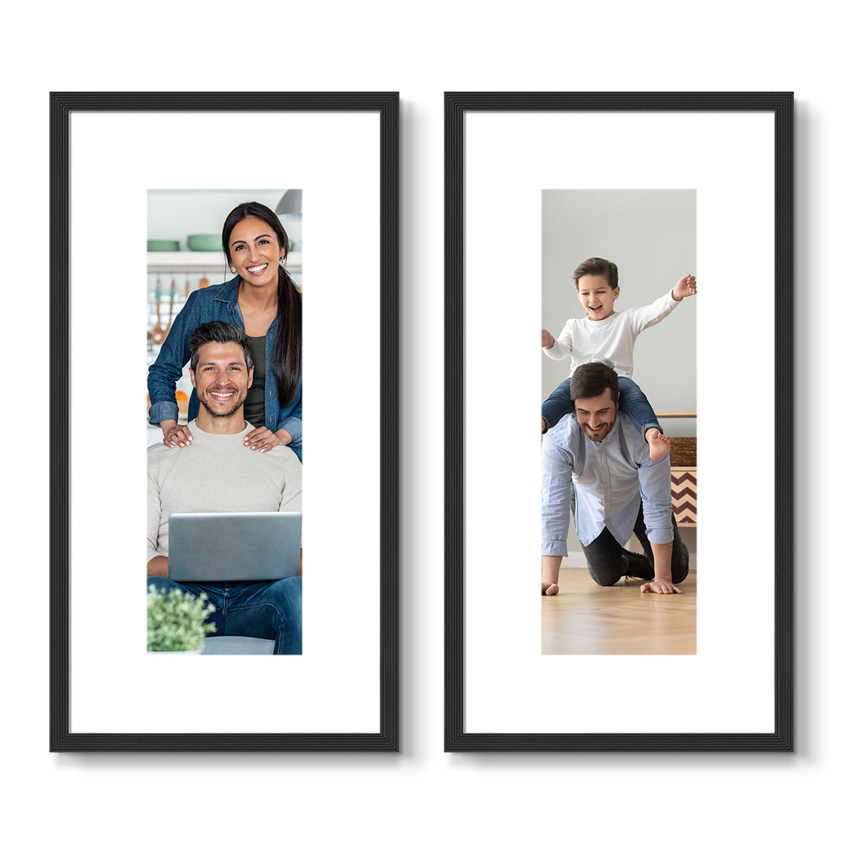 Set of 2 Restickable Custom Framed Photos - 8" x 16"