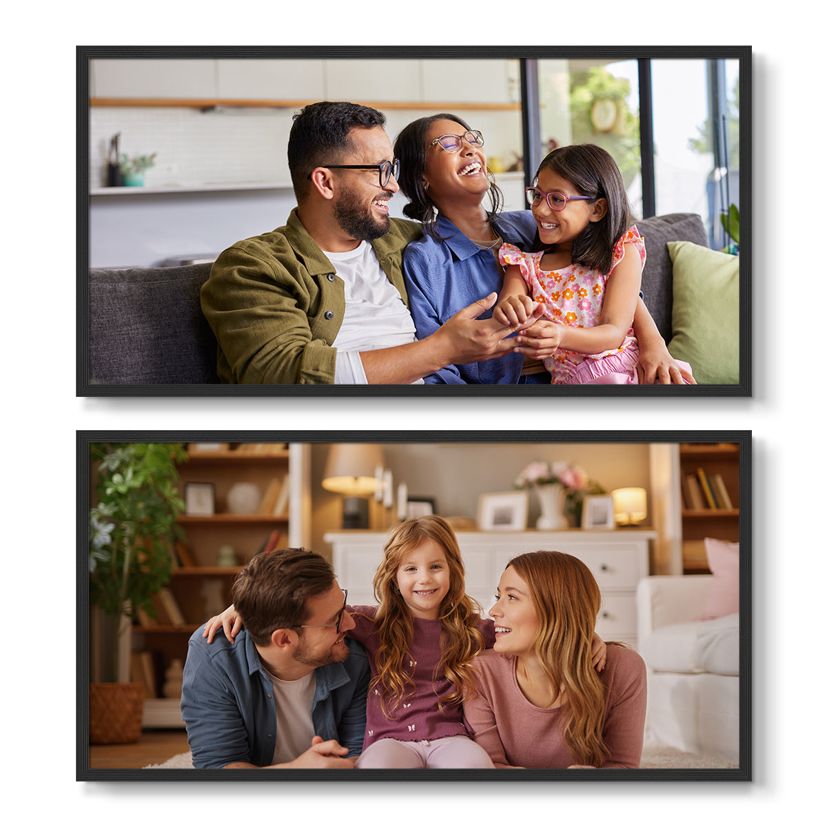 Set of 2 Restickable Custom Framed Photos - 24" x 12"
