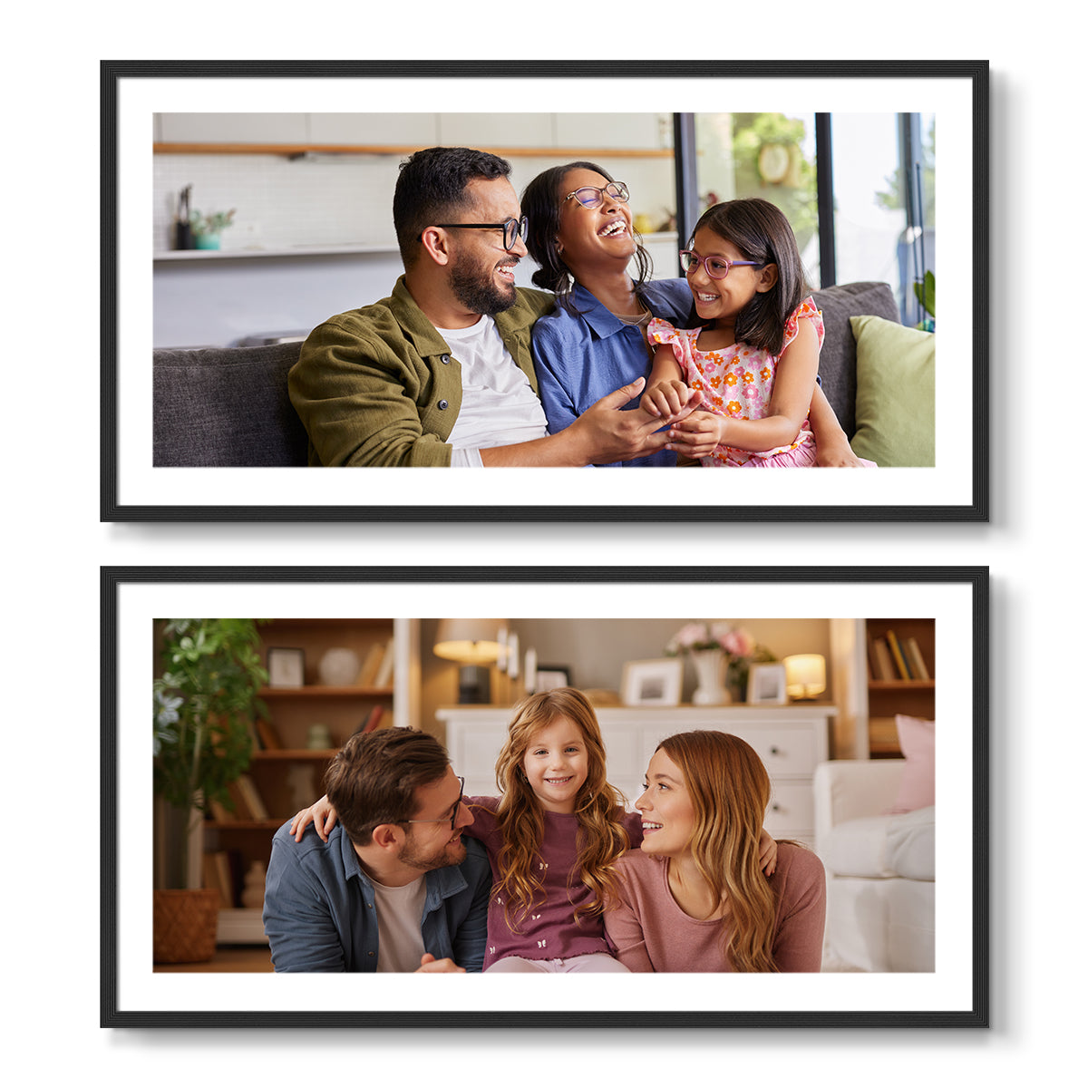 Set of 2 Restickable Custom Framed Photos - 24" x 12"