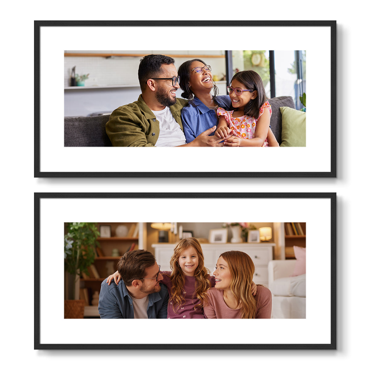Set of 2 Restickable Custom Framed Photos - 24" x 12"