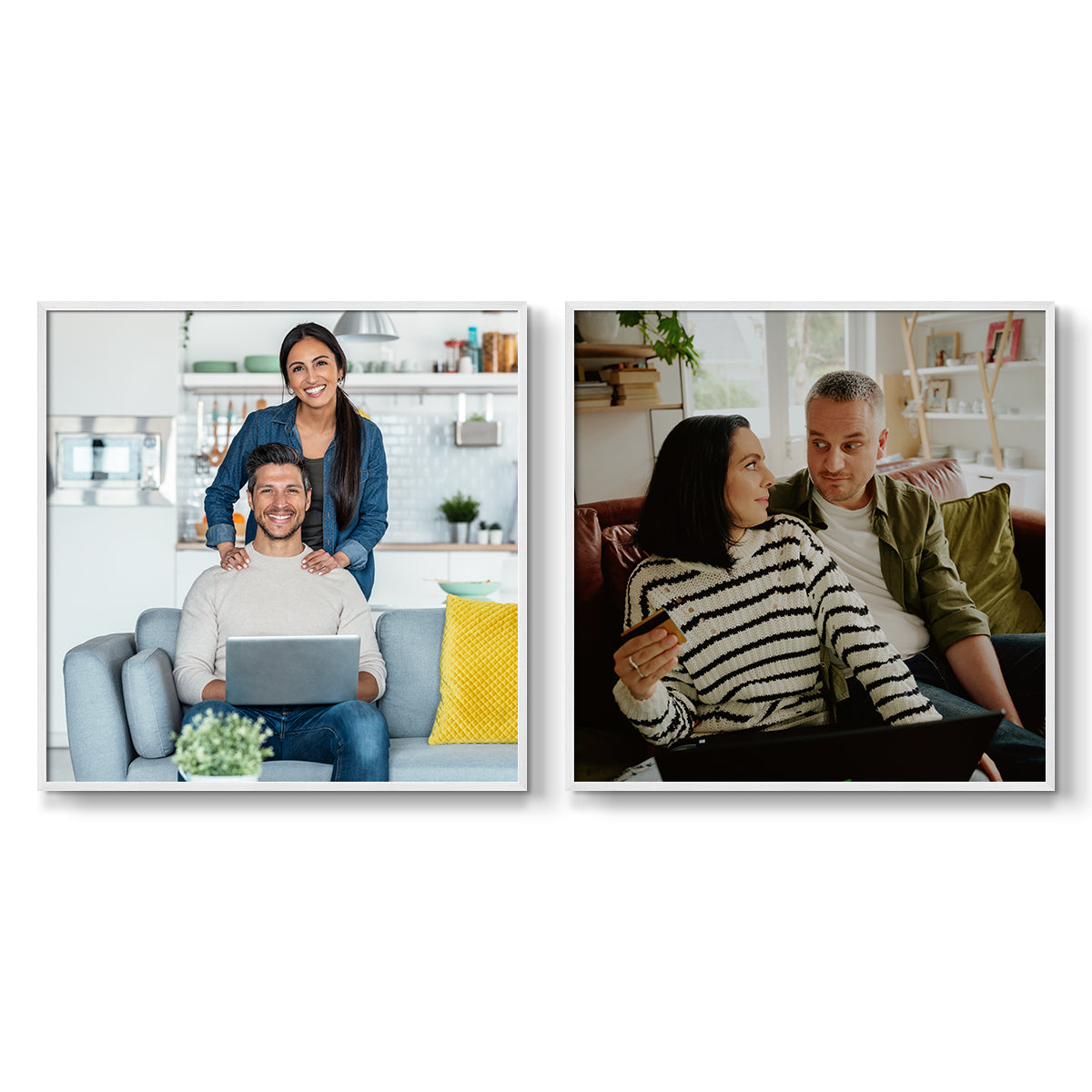 Set of 2 Restickable Custom Framed Photos - 24" x 24"