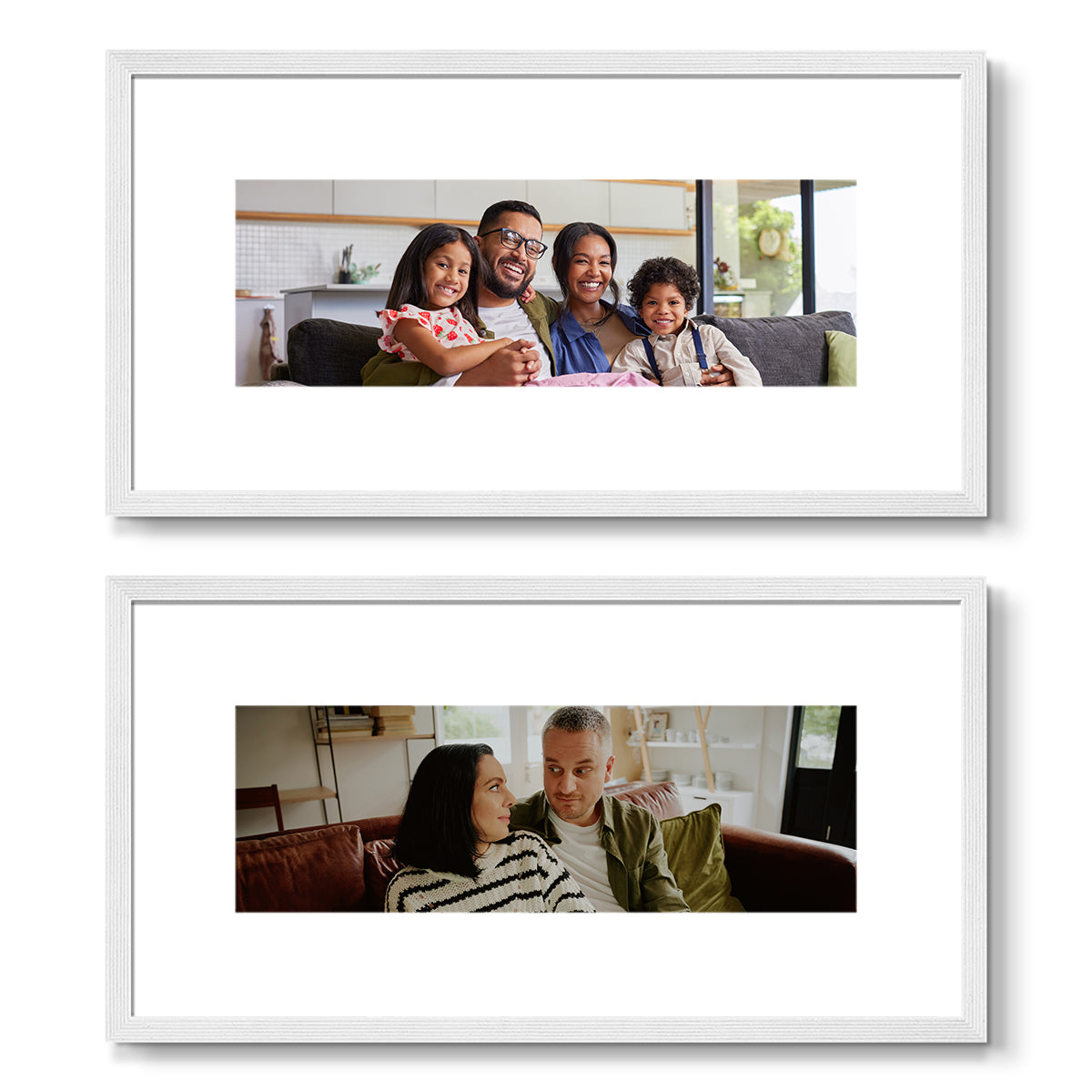 Set of 2 Restickable Custom Framed Photos - 16" x 8"