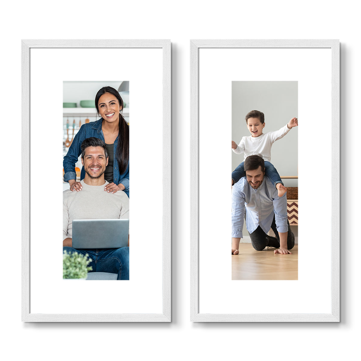 Set of 2 Restickable Custom Framed Photos - 8" x 16"