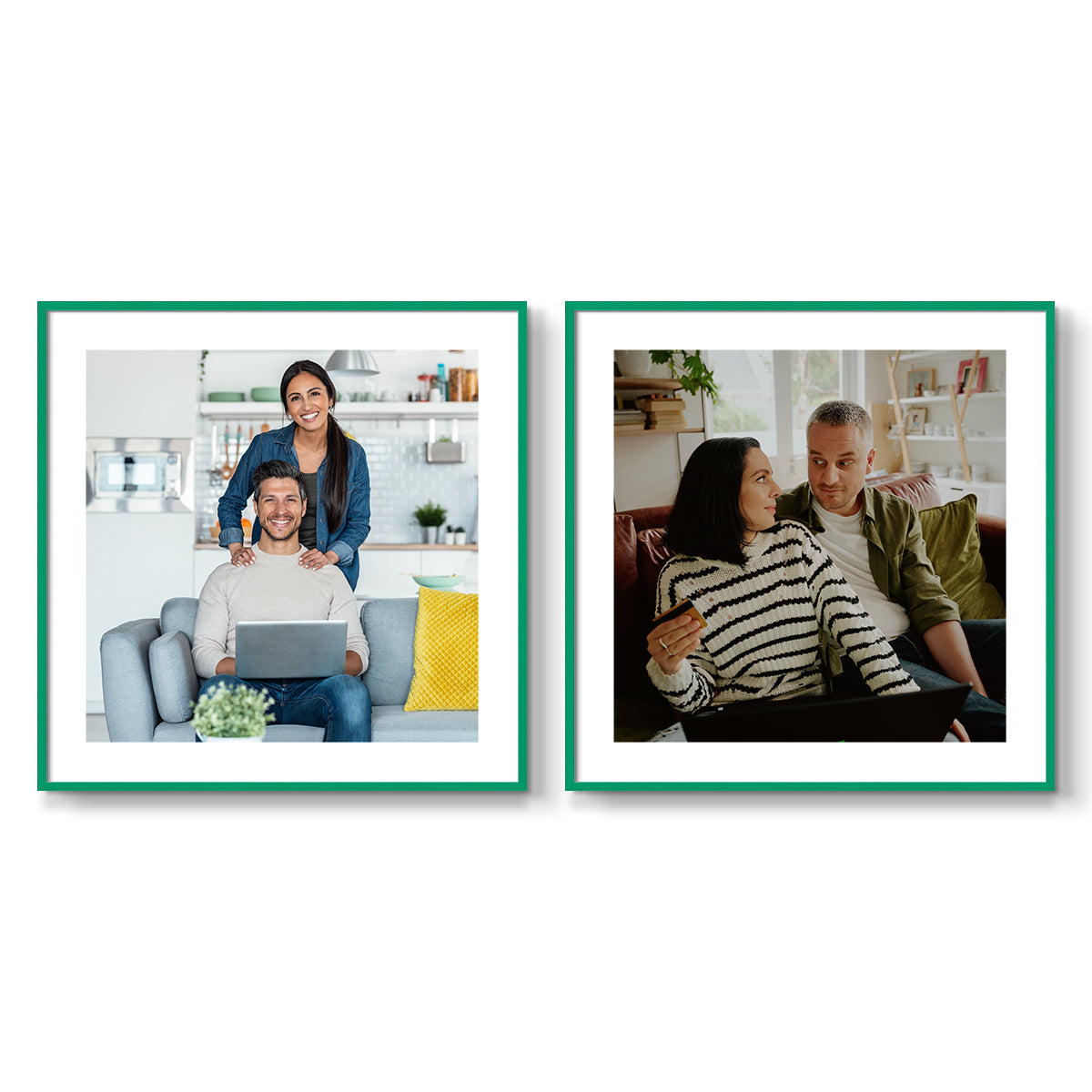 Set of 2 Restickable Custom Framed Photos - 24" x 24"