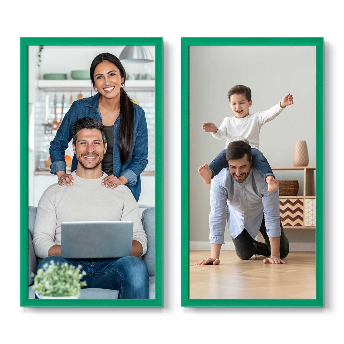 Set of 2 Restickable Custom Framed Photos - 8" x 16"
