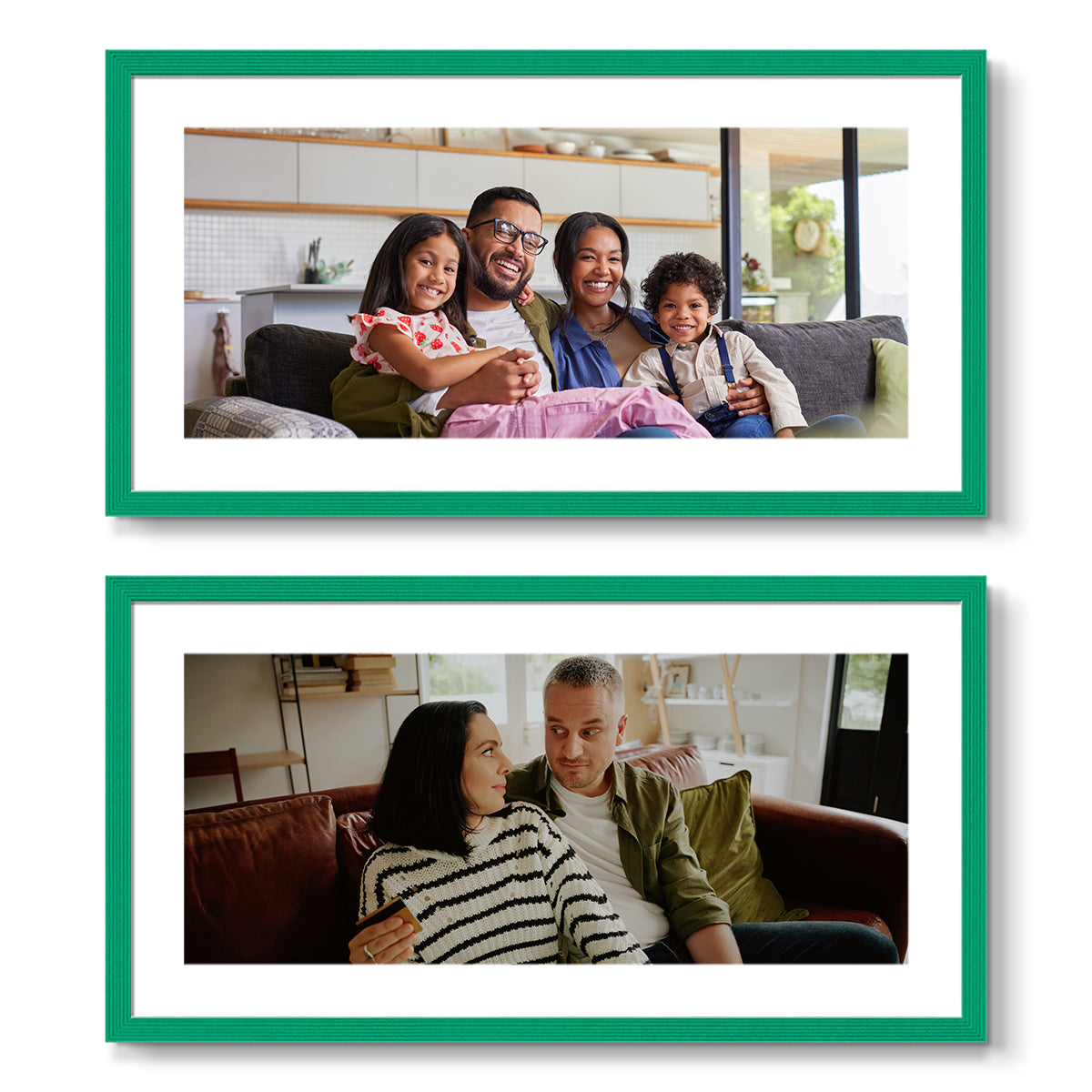 Set of 2 Restickable Custom Framed Photos - 16" x 8"