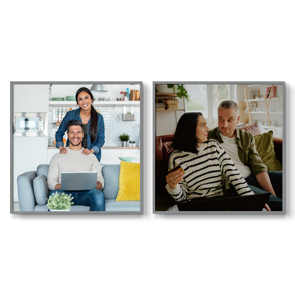 Set of 2 Restickable Custom Framed Photos - 24" x 24"