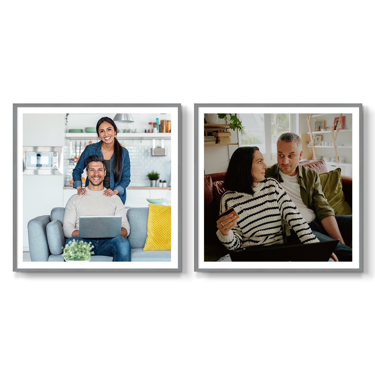 Set of 2 Restickable Custom Framed Photos - 24" x 24"