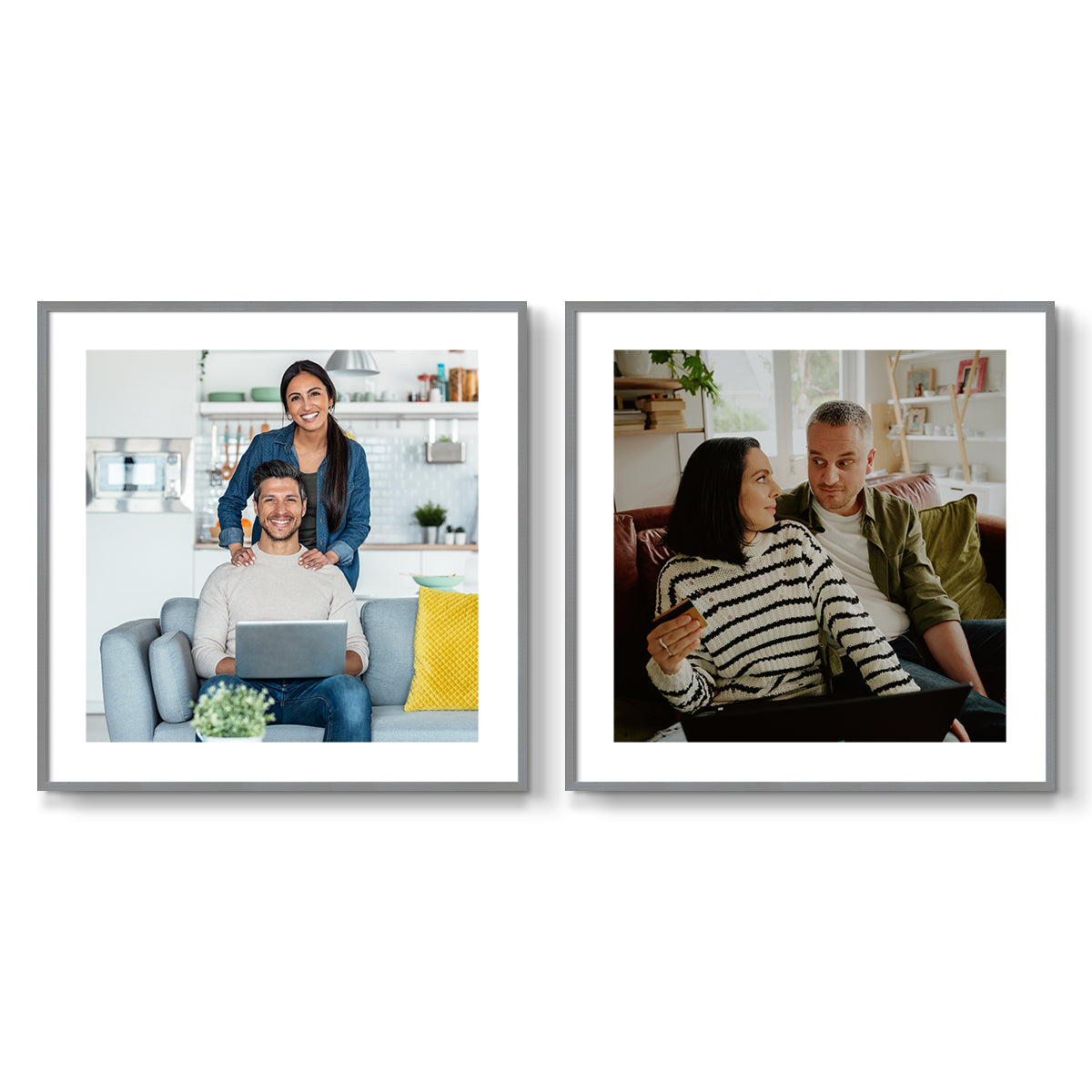 Set of 2 Restickable Custom Framed Photos - 24" x 24"