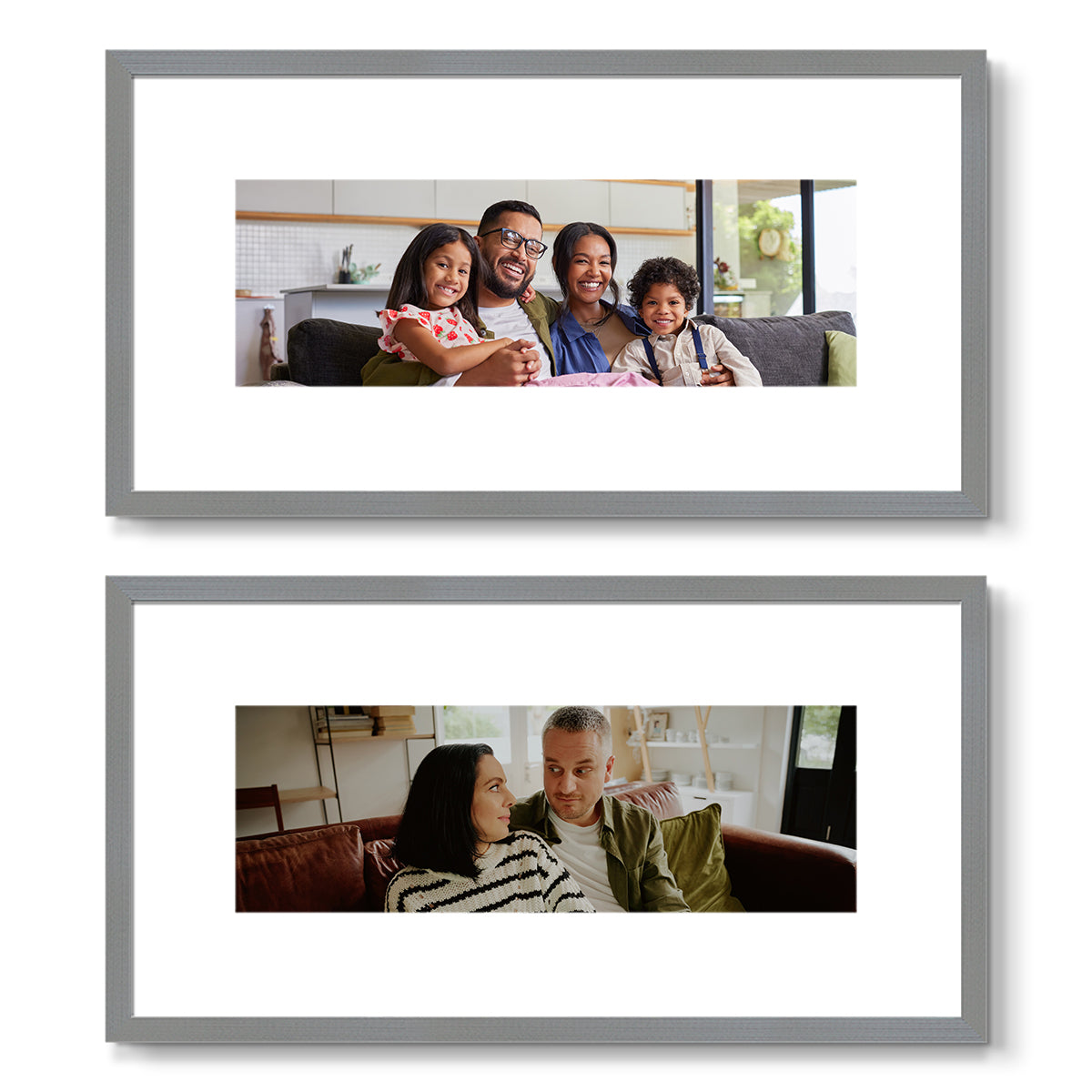 Set of 2 Restickable Custom Framed Photos - 16" x 8"