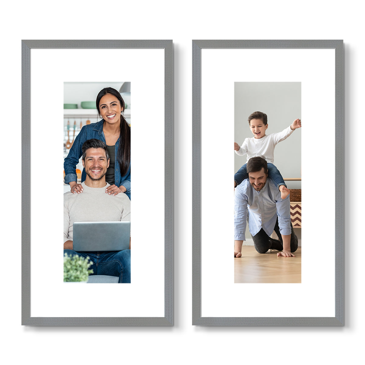 Set of 2 Restickable Custom Framed Photos - 8" x 16"