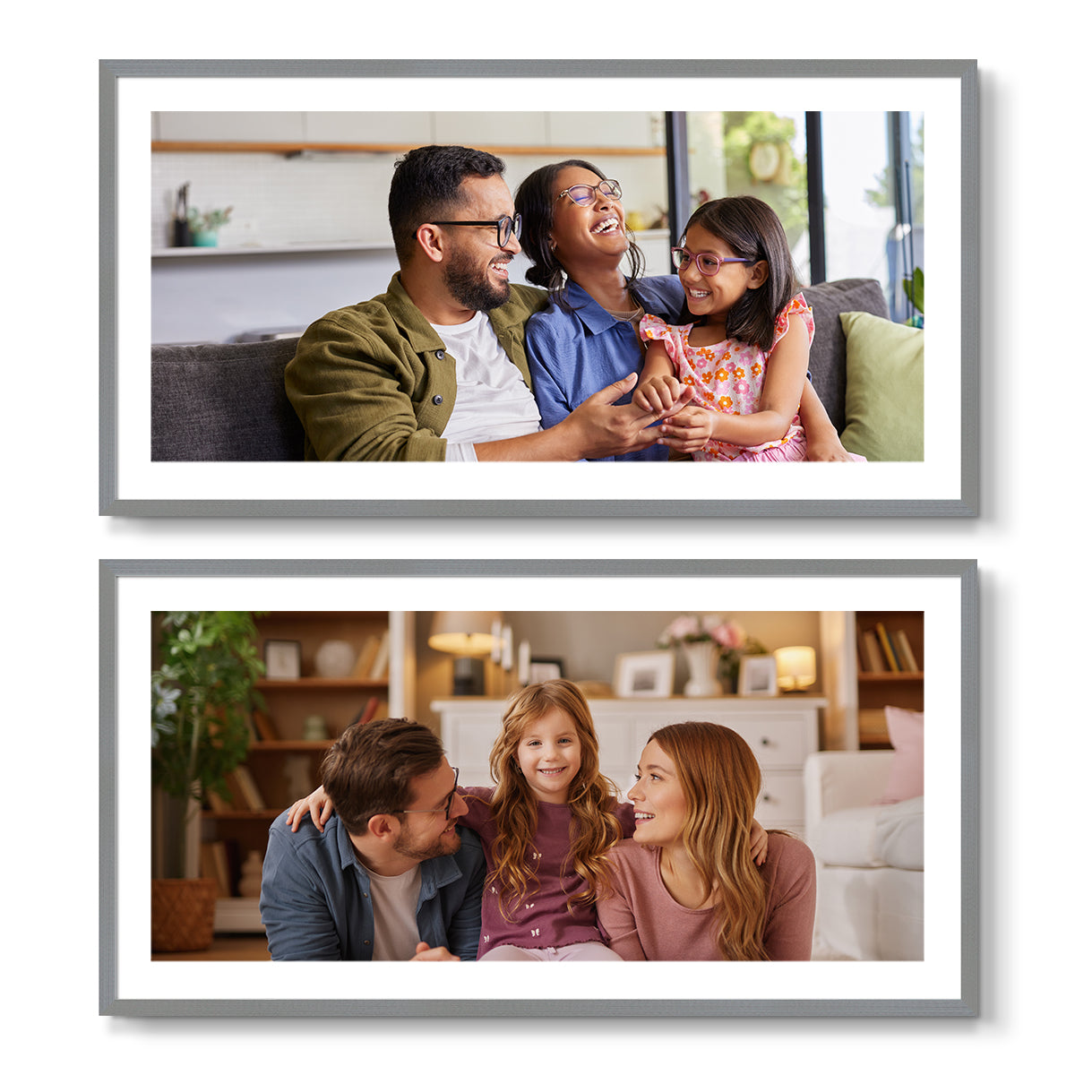 Set of 2 Restickable Custom Framed Photos - 24" x 12"