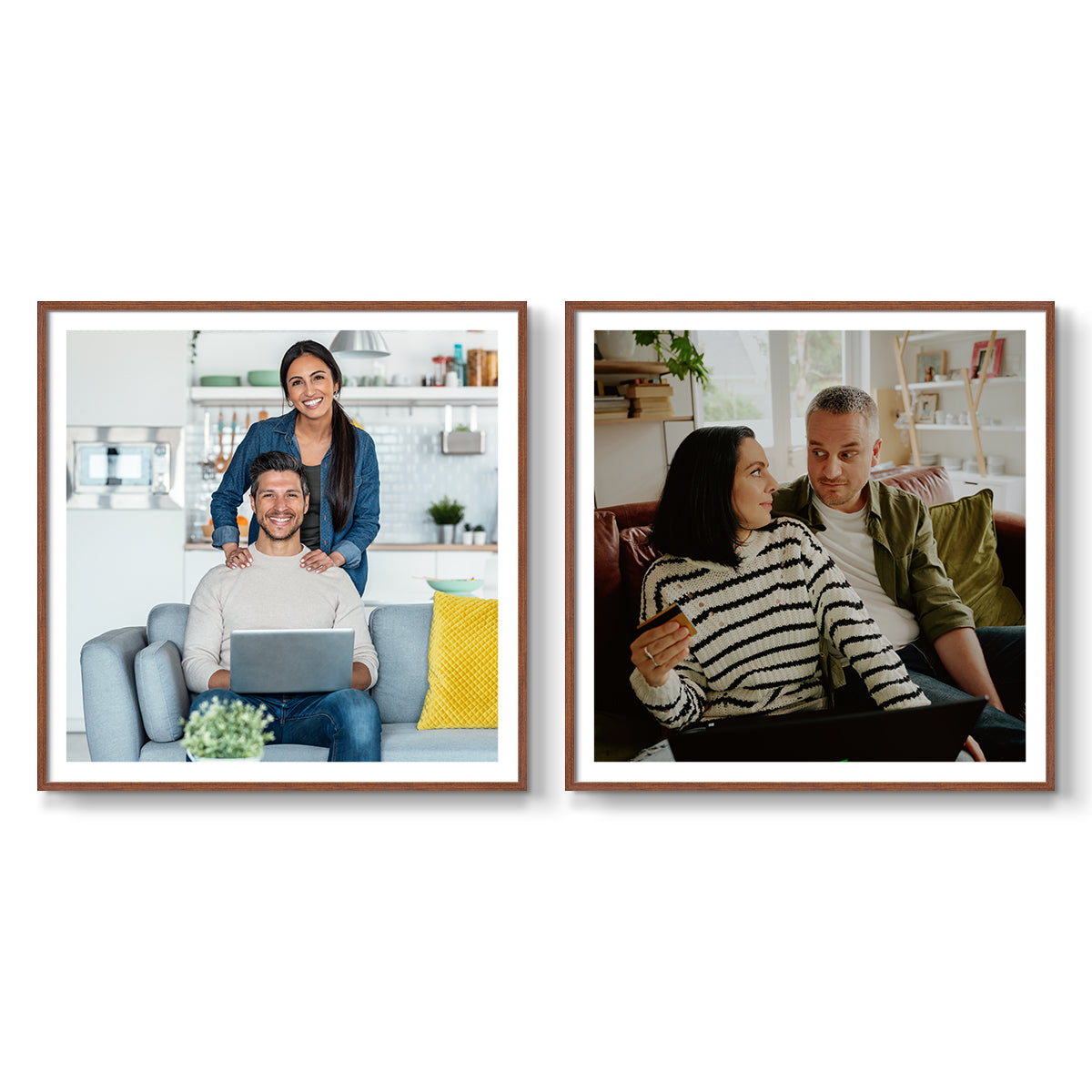 Set of 2 Restickable Custom Framed Photos - 24" x 24"