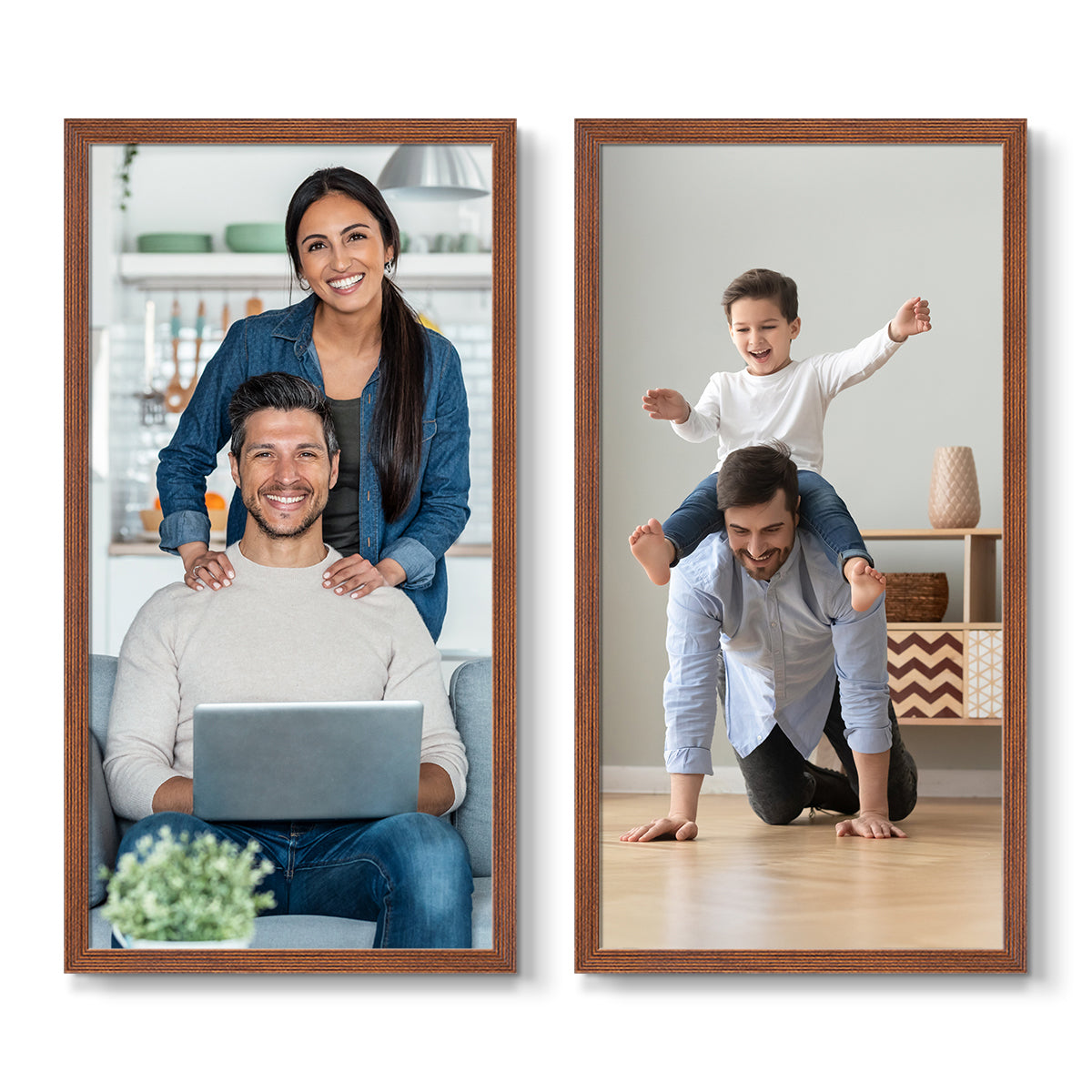 Set of 2 Restickable Custom Framed Photos - 8" x 16"