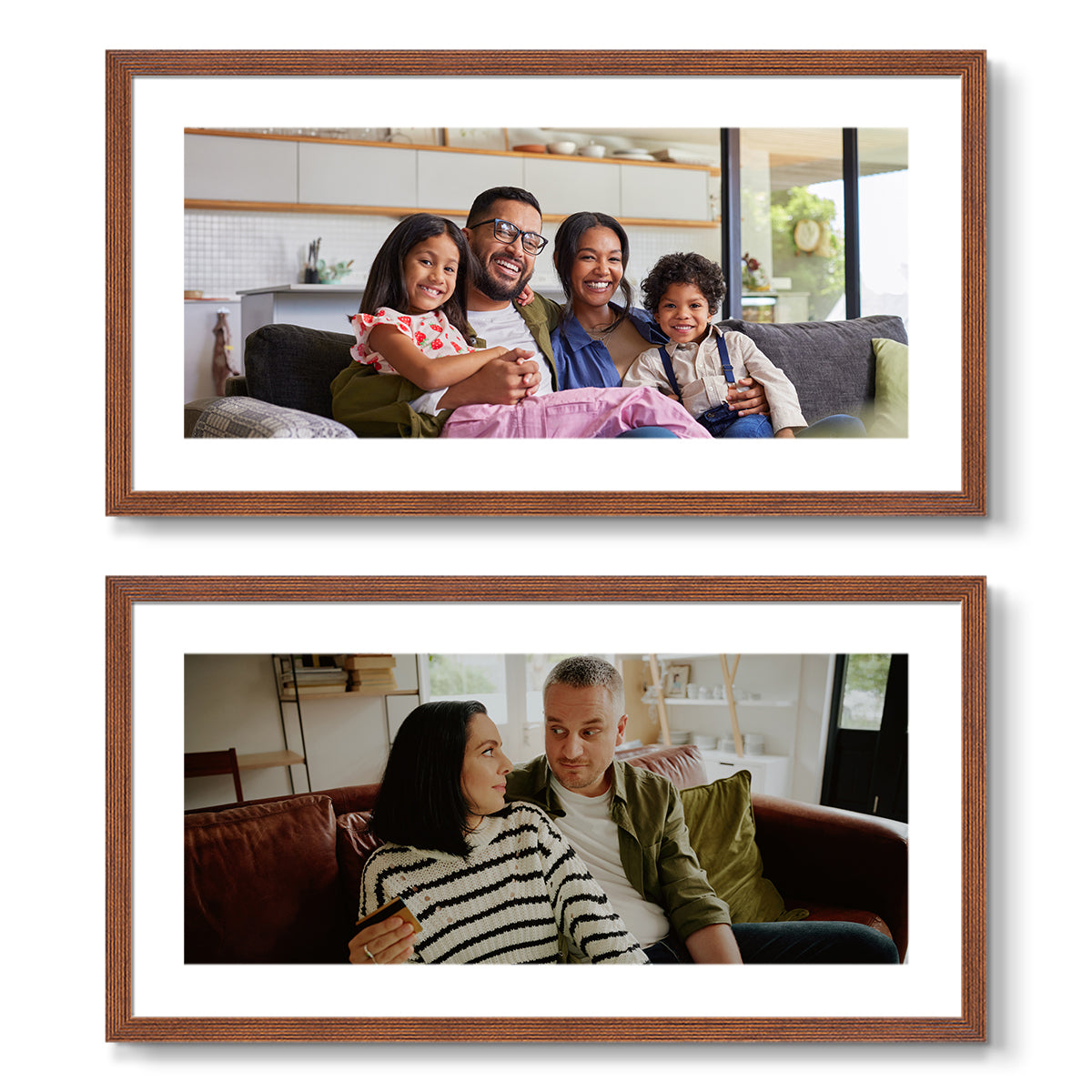 Set of 2 Restickable Custom Framed Photos - 16" x 8"