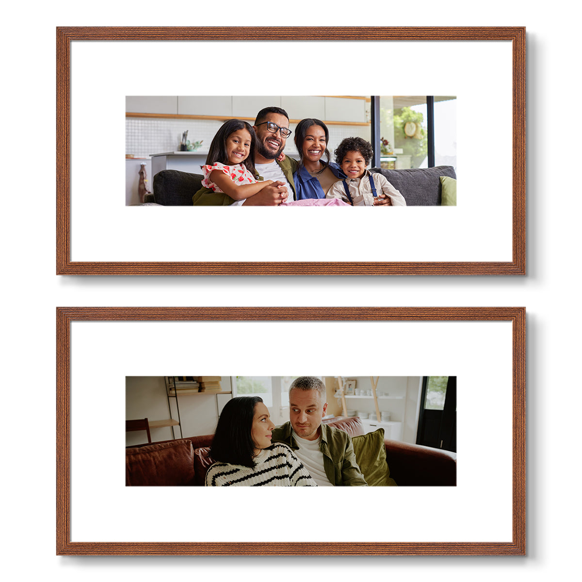 Set of 2 Restickable Custom Framed Photos - 16" x 8"