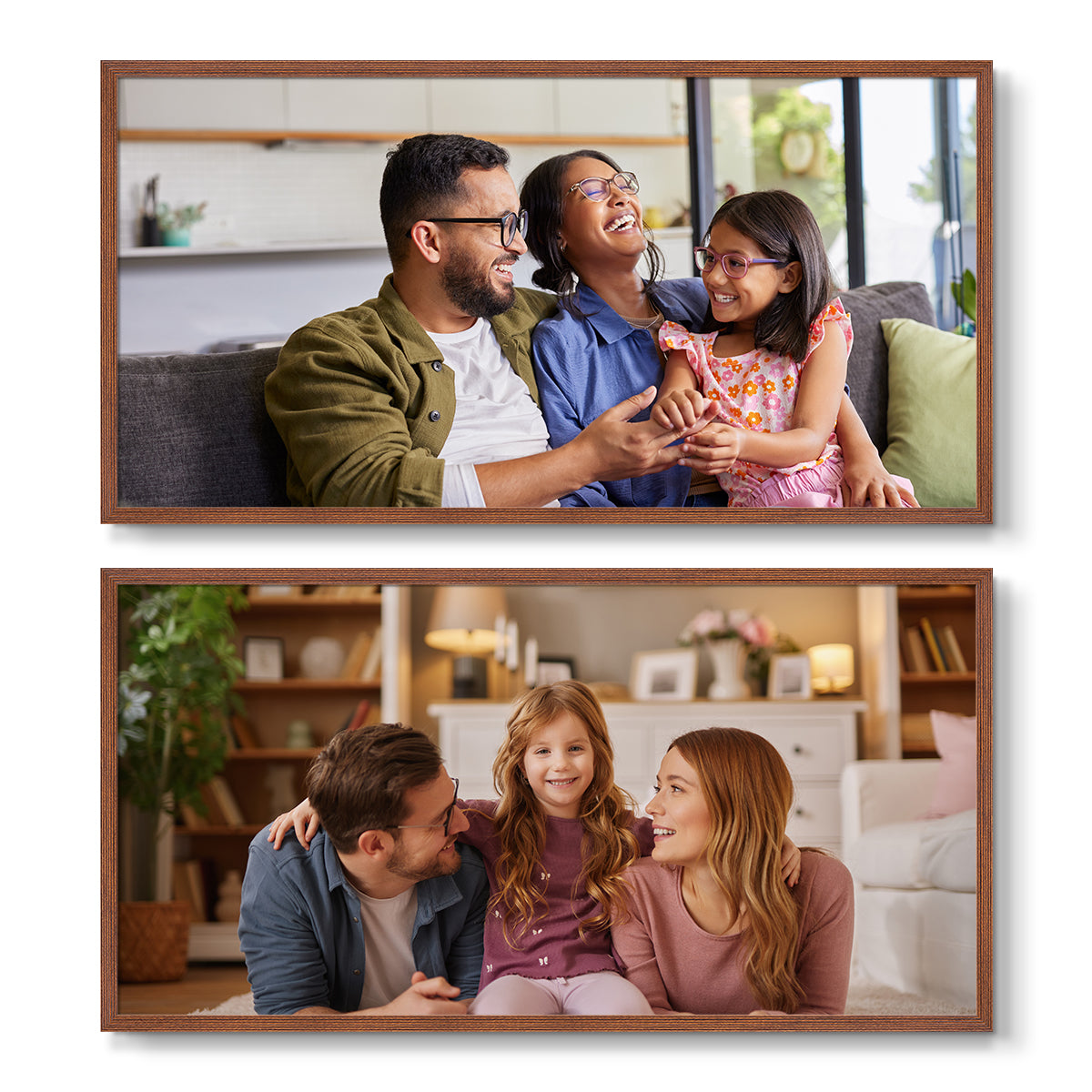 Set of 2 Restickable Custom Framed Photos - 24" x 12"