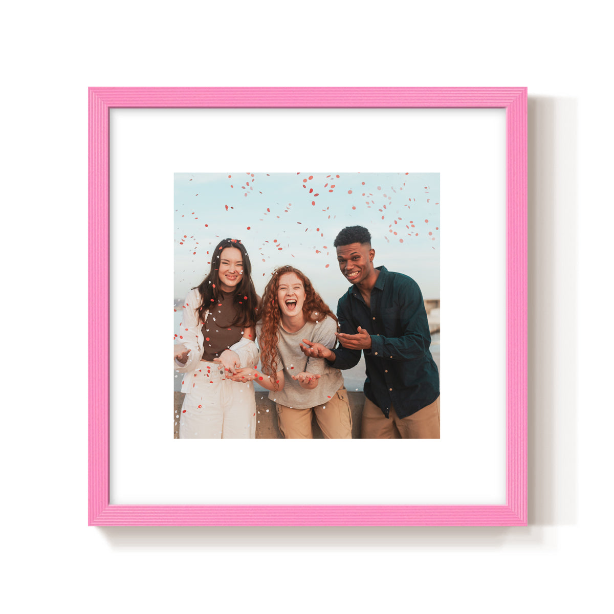 Custom Photo Frame Big border pink