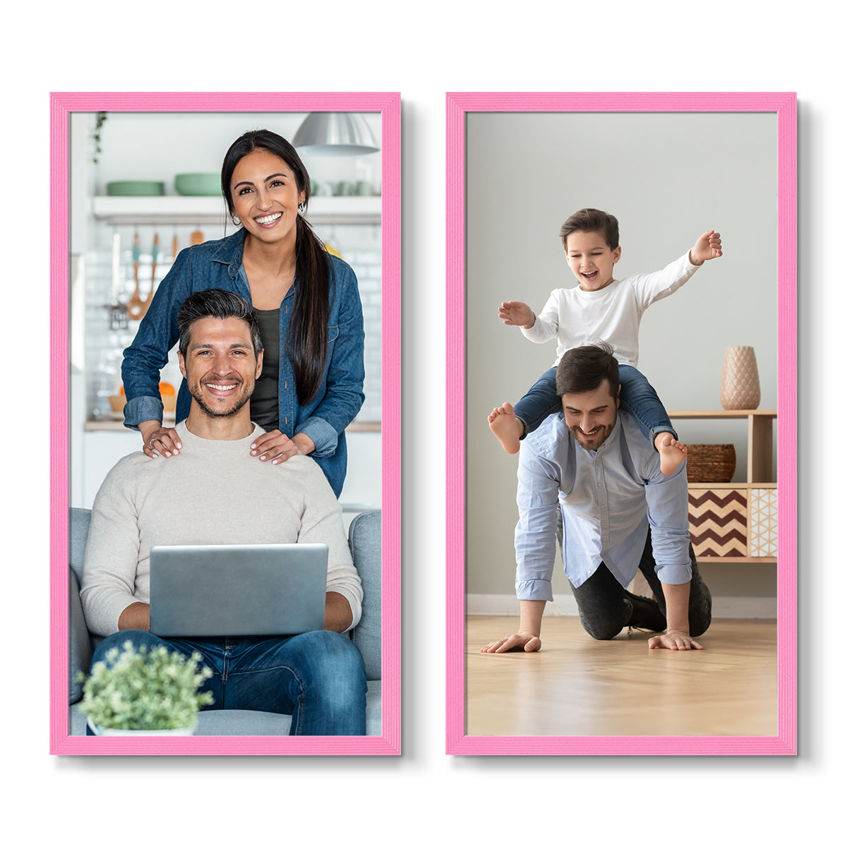 Set of 2 Restickable Custom Framed Photos - 8" x 16"