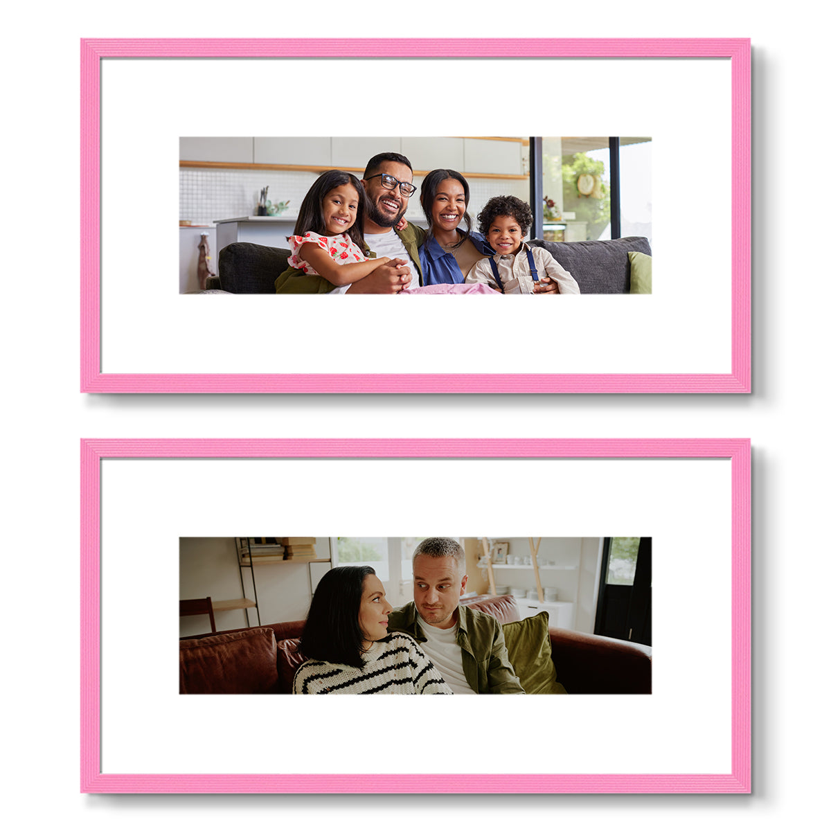 Set of 2 Restickable Custom Framed Photos - 16" x 8"
