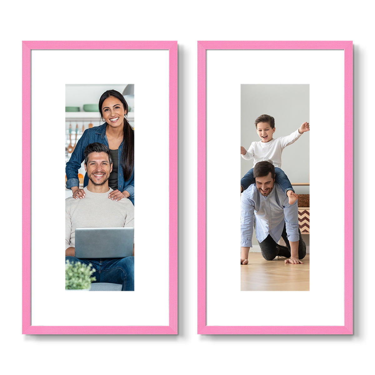 Set of 2 Restickable Custom Framed Photos - 8" x 16"
