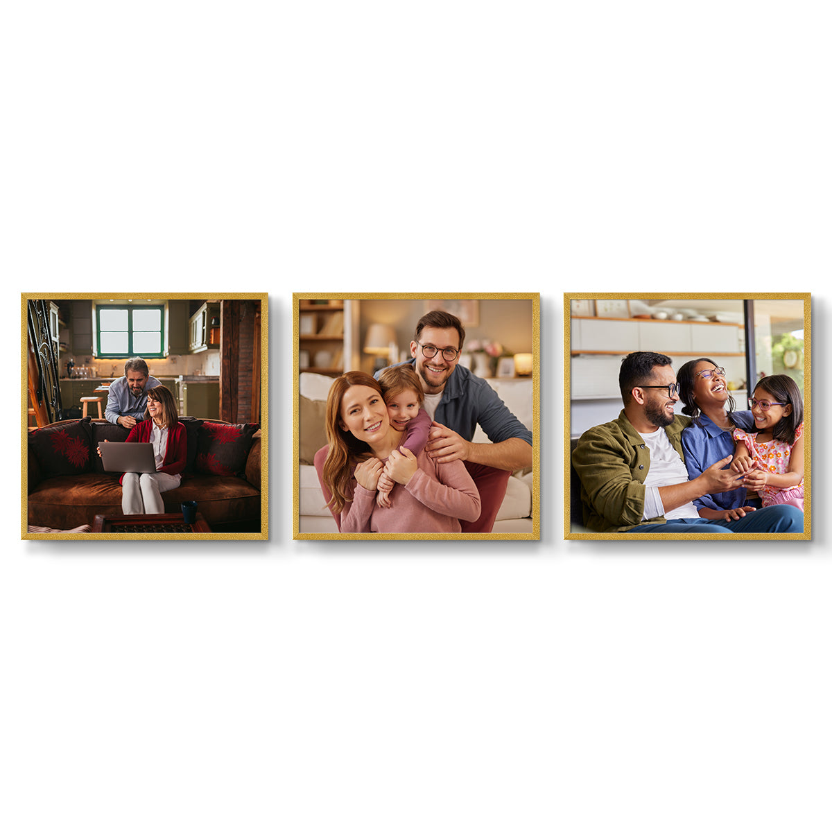 Set of 3 Restickable Custom Framed Photos - 16" x 16"