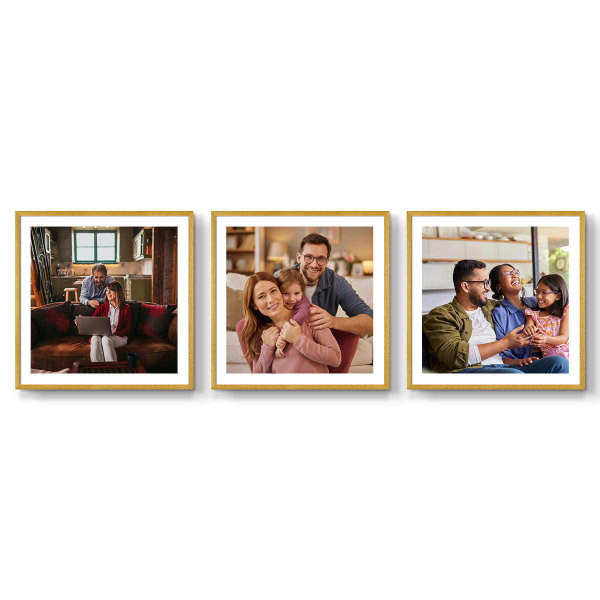Set of 3 Restickable Custom Framed Photos - 16" x 16"