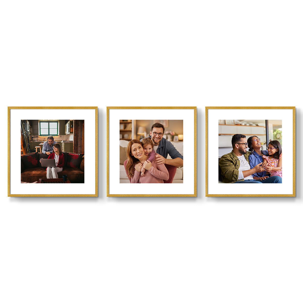 Set of 3 Restickable Custom Framed Photos - 16" x 16"